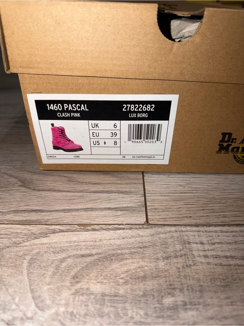Dr. Martens 1460 Pascal Clash Pink Lace-Up Boots